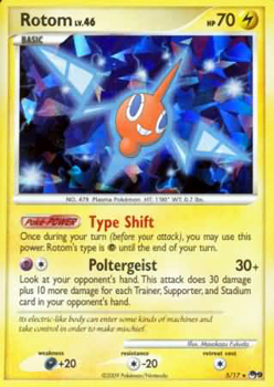 Pokemon POP Series 9 Promo Card Rotom 5/17 Rare Holo