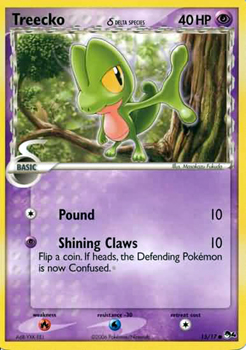 Pokemon POP Series 4 Promo Card Treecko 15/17 Common