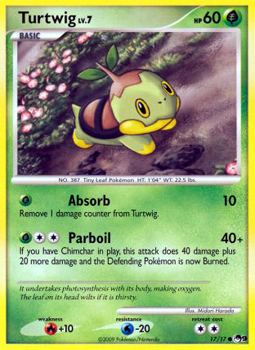 Pokemon POP Series 9 Promo Card Turtwig 17/17 Common