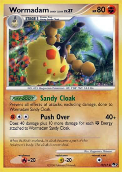 Pokemon POP Series 7 Promo Card Wormadam 10/17 Uncommon