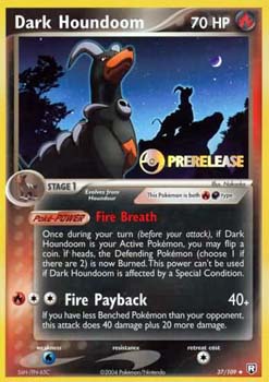 Prerelease DARK HOUNDOOM Ex Team Rocket Pokemon Card