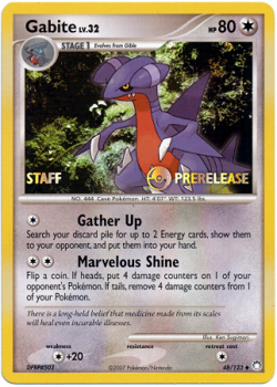 Gabite Staff Prerelease EX Diamond and Pearl Mysterious Treasures