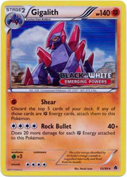 Gigalith Pre-Release 53/98 Holo Rare Pokemon Promo Cards