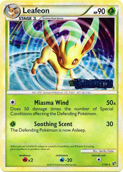 Leafeon (Pre-Release) - 17/90 - Holo Rare - Pokemon Promo Cards