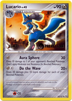 Lucario Prerelease 53/127 Uncommon Pokemon Promo Cards