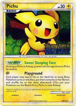Promo Pichu Pre Release Pokemon League Promo 2009-2010