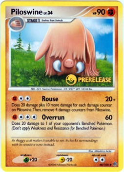 Piloswine Prerelease 46/100 Uncommon Pokemon Promo Cards Pokemon