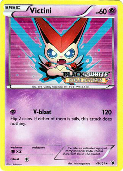 Victini Pre-Release 43/101 Holo Rare Pokemon Promo Cards