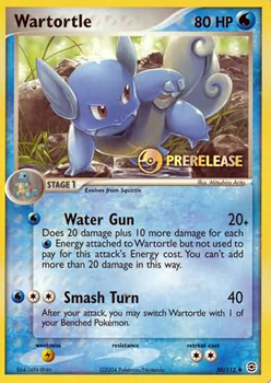 POKEMON WARTORTLE PRERELEASE EX FIRE RED GREEN PROMO