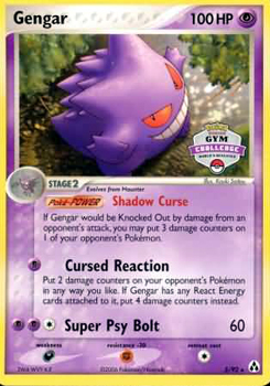 Gengar - 5/92 - (Gym Challenge) Rare