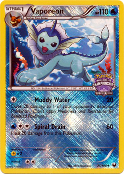 Vaporeon 25/108 State Province Championship 2013 Promo