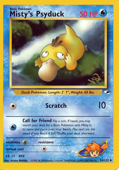 Misty's Psyduck 54/132 W Stamped promo