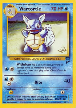 Wartortle 63/130 W Stamped promo