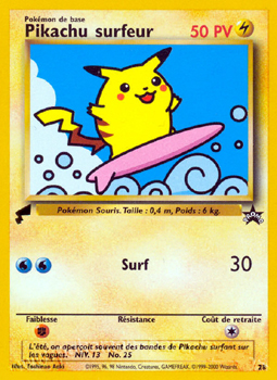 Pikachu Surfing 28 French 2000 World Collection