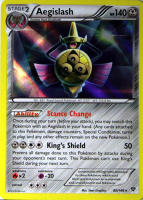 Pokemon Trading Card Game Aegislash 86/146 Holo Rare XY Pokemon