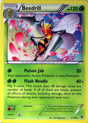 Pokemon Trading Card Game Beedrill 5/146  Rare XY Pokemon