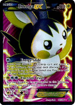 Pokemon Trading Card Game Emolga EX 123/146 Full Art Holo XY Pokemon