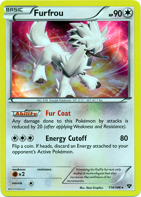Pokemon Trading Card Game Furfrou 114/146 Holo Rare XY Pokemon