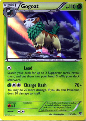 Pokemon Trading Card Game Gogoat 19/146 Holo Rare XY Pokemon