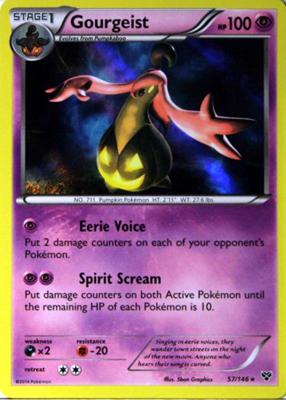 Pokemon Trading Card Game Gourgeist 57/146 Holo Rare XY Pokemon