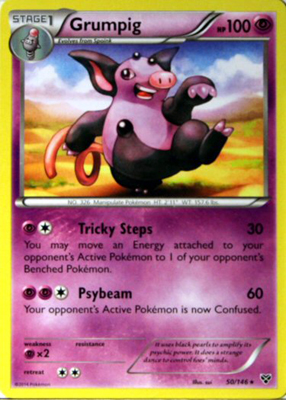 Pokemon Trading Card Game Grumpig 50/146 Rare XY Pokemon