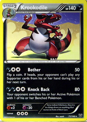 Pokemon Trading Card Game Krookodile 71/146 Rare XY Pokemon