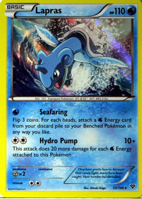 Pokemon Trading Card Game Lapras 35/146 Holo Rare XY Pokemon