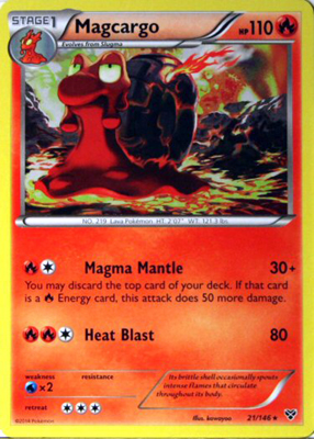 Pokemon Trading Card Game Magcargo 21/146 Rare XY Pokemon
