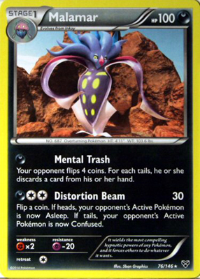 Pokemon Trading Card Game Malamar 76/146 Rare XY Pokemon
