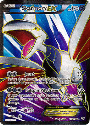 Pokemon Trading Card Game Skarmory EX 145/146 Full Art Holo XY Pokemon