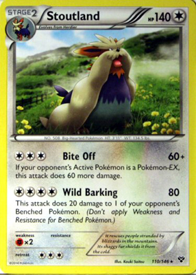 Pokemon Trading Card Game Stoutland 110/146 Rare XY Pokemon