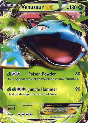 Pokemon Trading Card Game Venusaur EX 1 Holo XY Pokemon