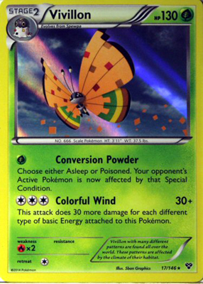 Pokemon Trading Card Game Vivillon High Plains Orange 17/146 Holo Rare XY Pokemon