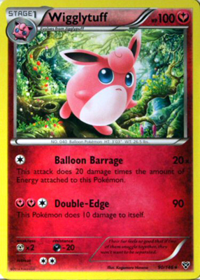 Pokemon Trading Card Game Wigglytuff 90/146 Rare XY Pokemon