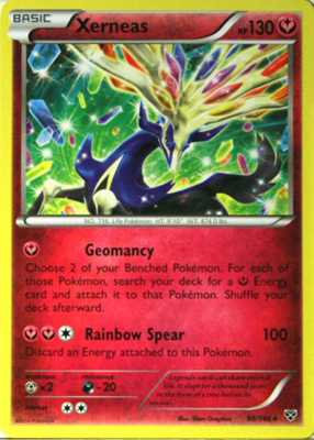 Pokemon Trading Card Game Xerneas 96/146 Reverse Holo Rare XY Pokemon