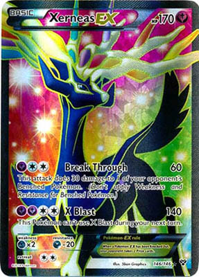 Pokemon Trading Card Game Xerneas EX 146 Full Art Holo XY Pokemon