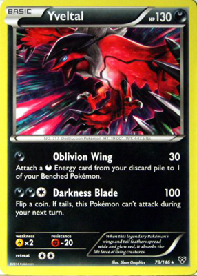 Pokemon Trading Card Game Yveltal 78/146 Rare XY Pokemon
