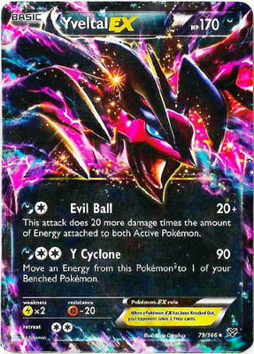 Pokemon Trading Card Game Yveltal EX 79 Holo XY Pokemon